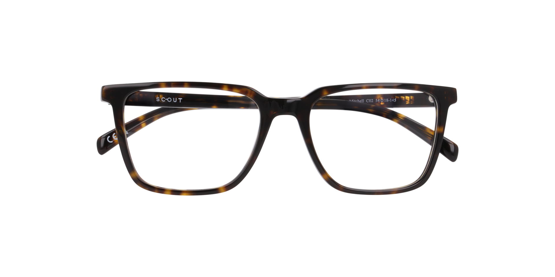 Mitchell Havana Brown AcetateEyeglass Frames for Glasses Direct, Closed View