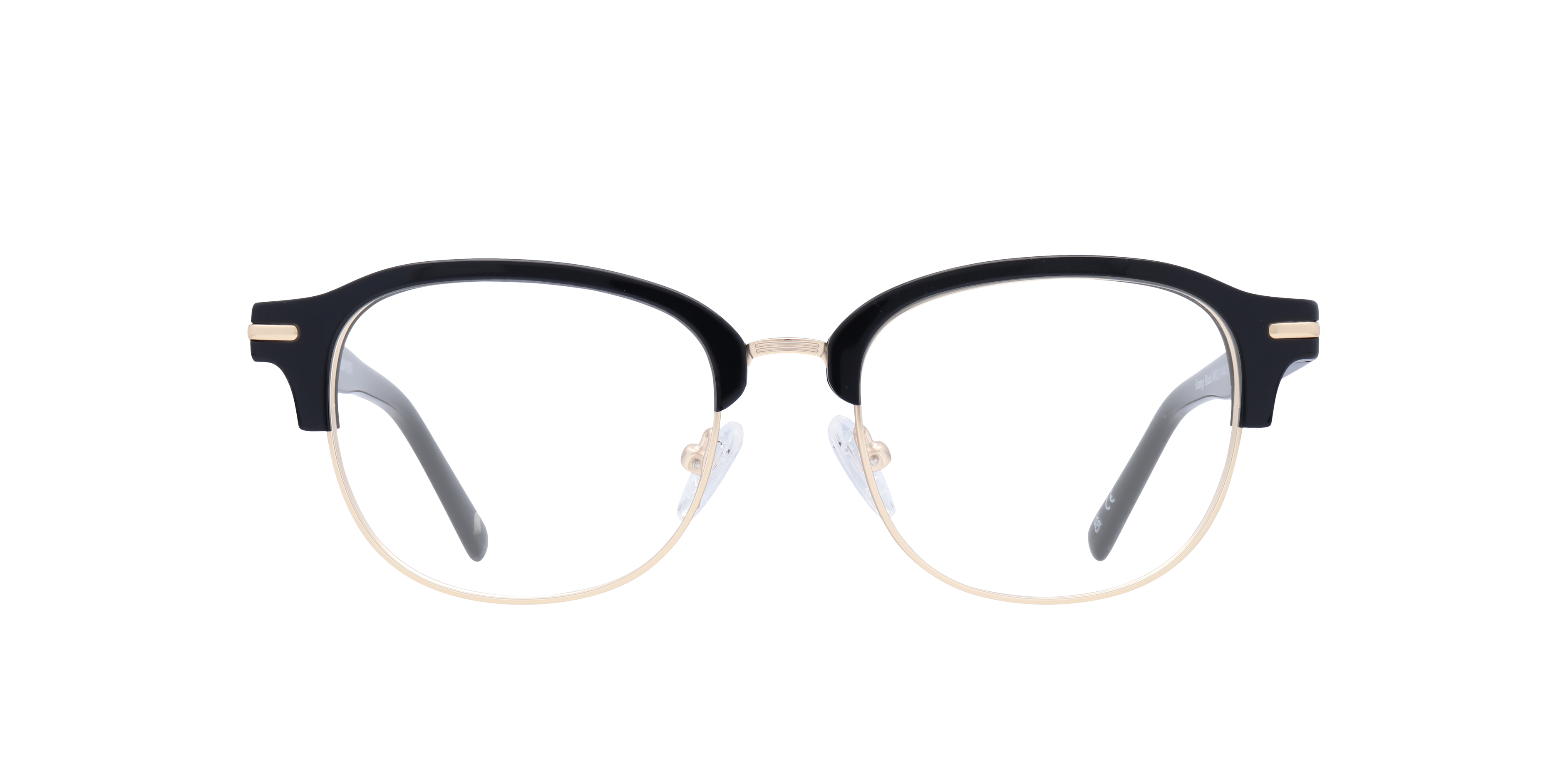Grange Black MetalEyeglass Frames for Glasses Direct, Front View