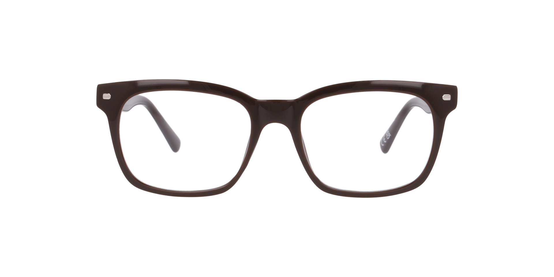 Mason Dark Brown PlasticEyeglass Frames for Glasses Direct, Front View