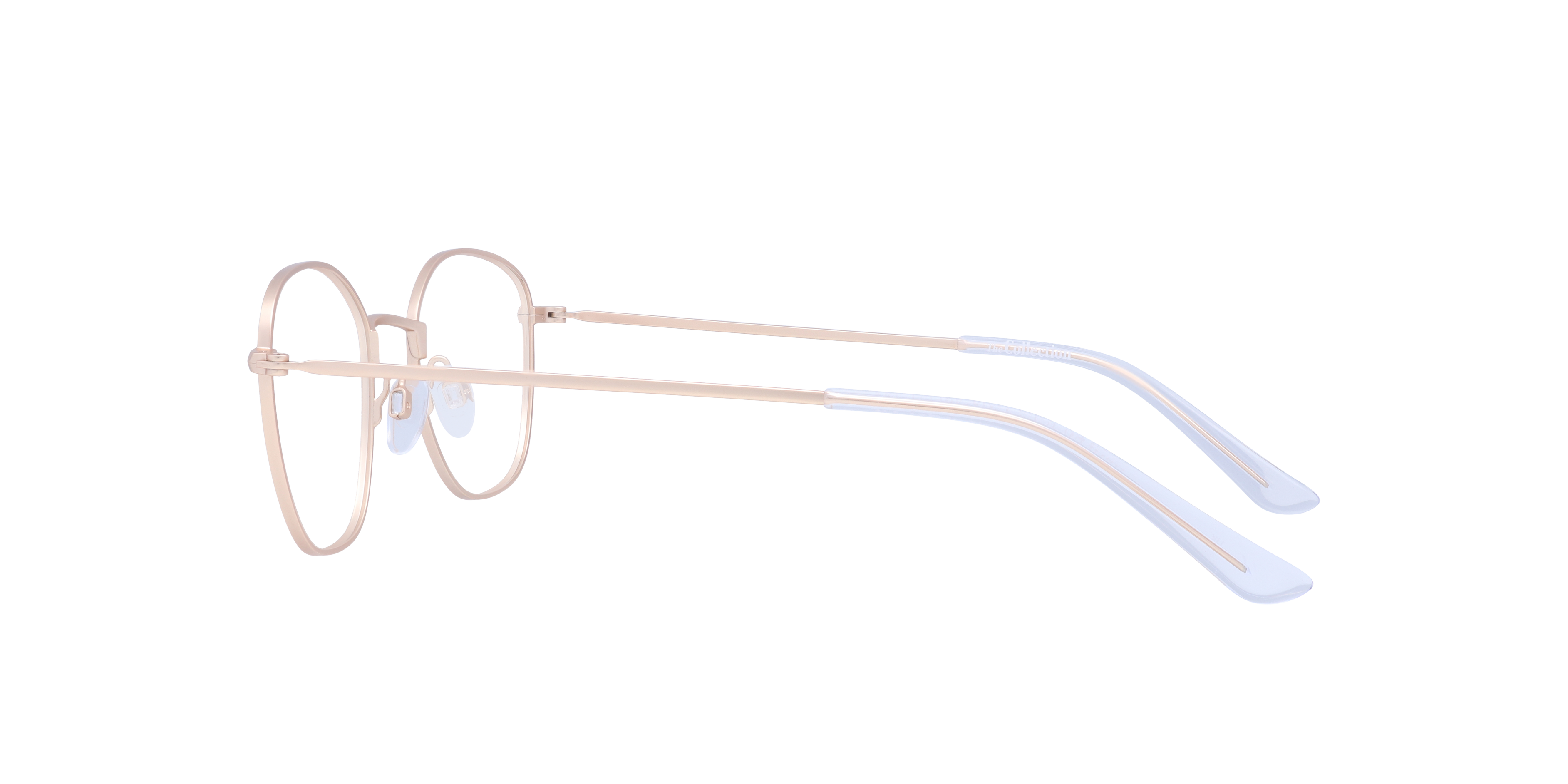 Henley Satin Gold MetalEyeglass Frames for Glasses Direct, Side View