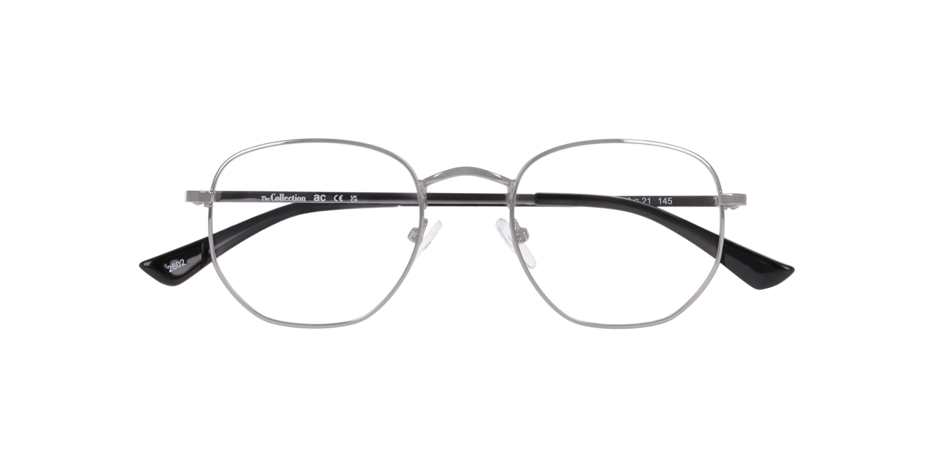 Nova Grey MetalEyeglass Frames for Glasses Direct, Closed View