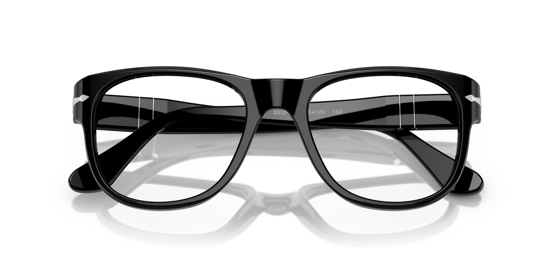 PO3312V Black AcetateEyeglass Frames for Glasses Direct, Closed View