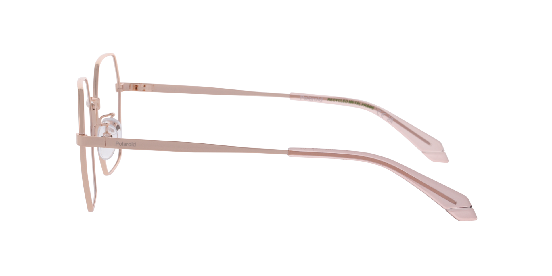 PLD D612/G Gold MetalEyeglass Frames for Glasses Direct, Side View