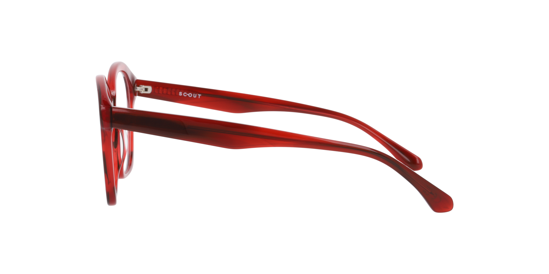 Monica Horn Red AcetateEyeglass Frames for Glasses Direct, Side View