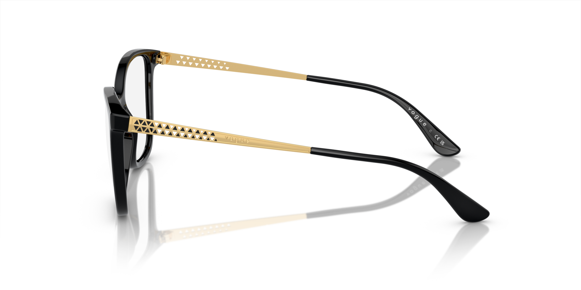 VO5334 Black PlasticEyeglass Frames for Glasses Direct, Side View