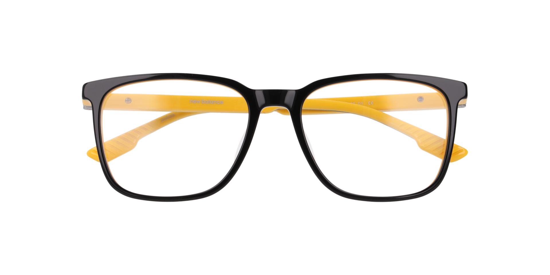 Nb4195 Black Yellow AcetateEyeglass Frames for Glasses Direct, Closed View