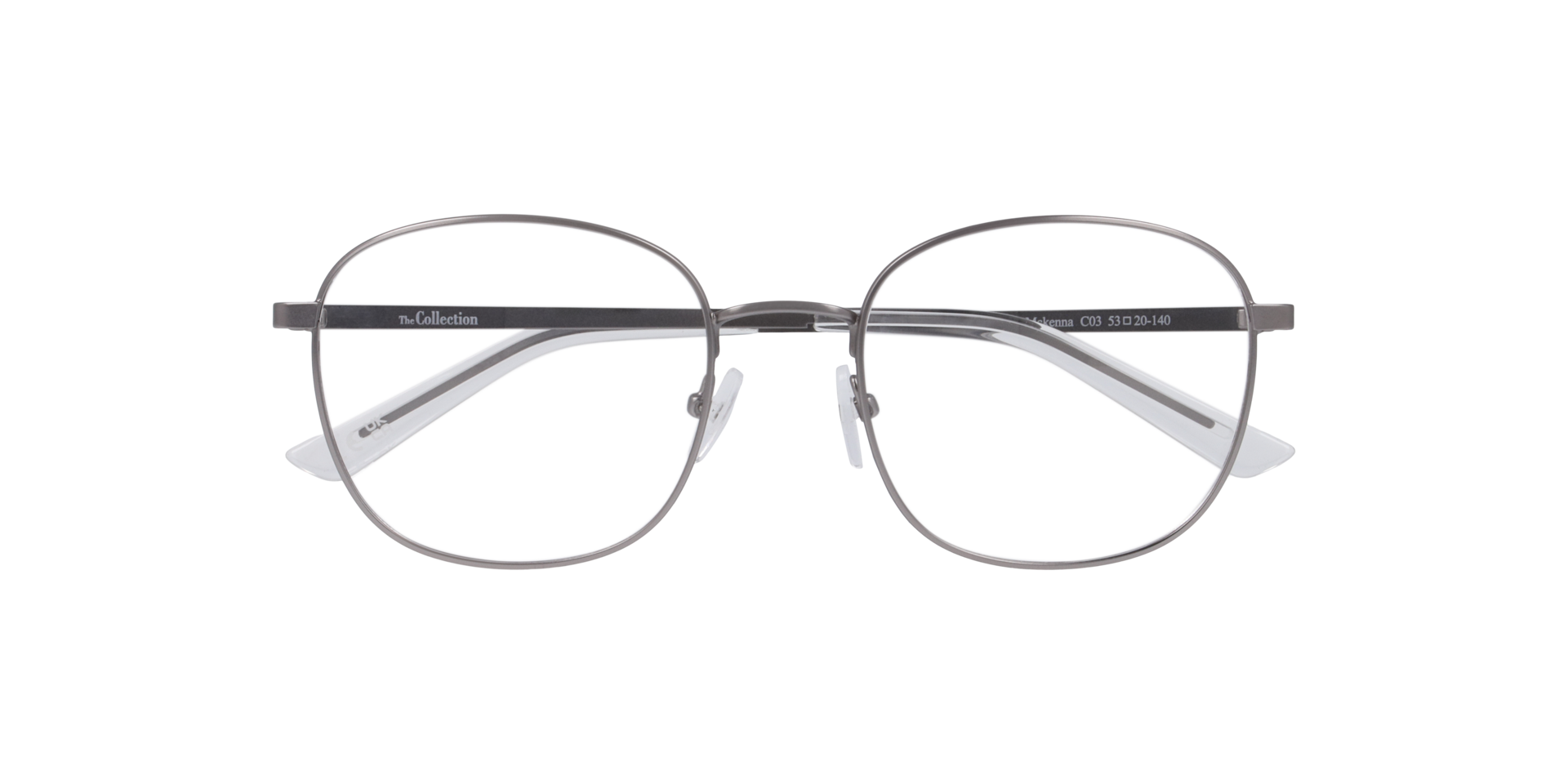Mckenna Gunmetal MetalEyeglass Frames for Glasses Direct, Closed View