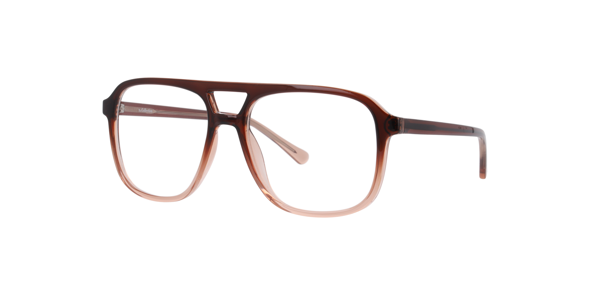 Max Gradient Brown PlasticEyeglass Frames for Glasses Direct, Angle View