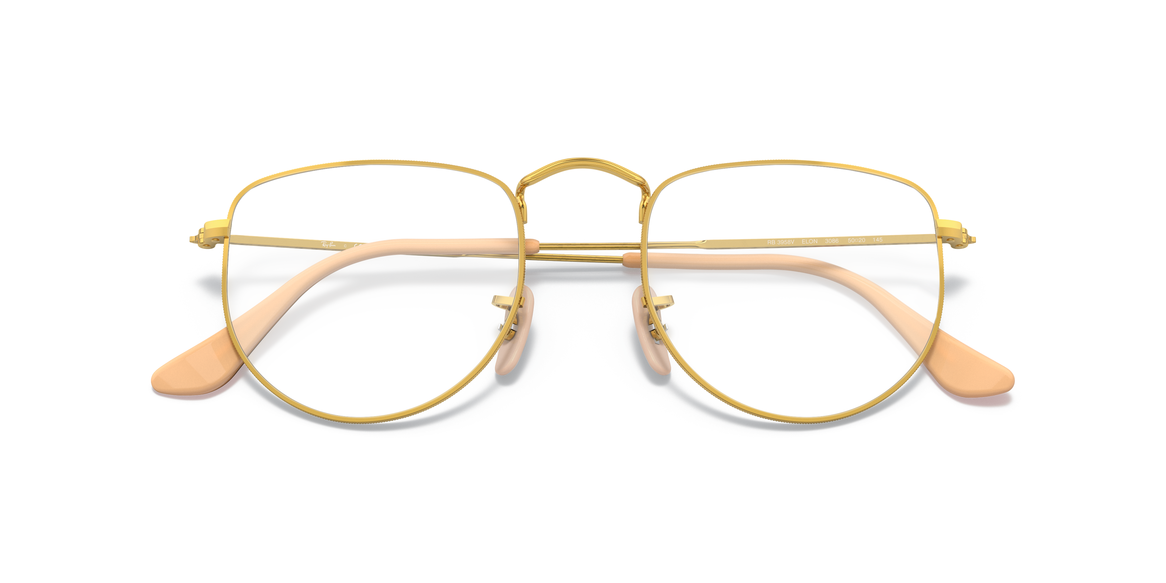 RB3958V Gold MetalEyeglass Frames for Glasses Direct, Closed View