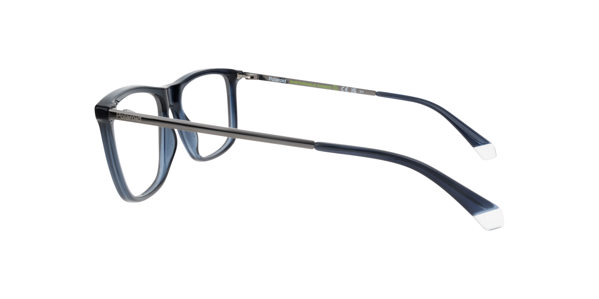 PLD D497 Blue PlasticEyeglass Frames for Glasses Direct, Side View