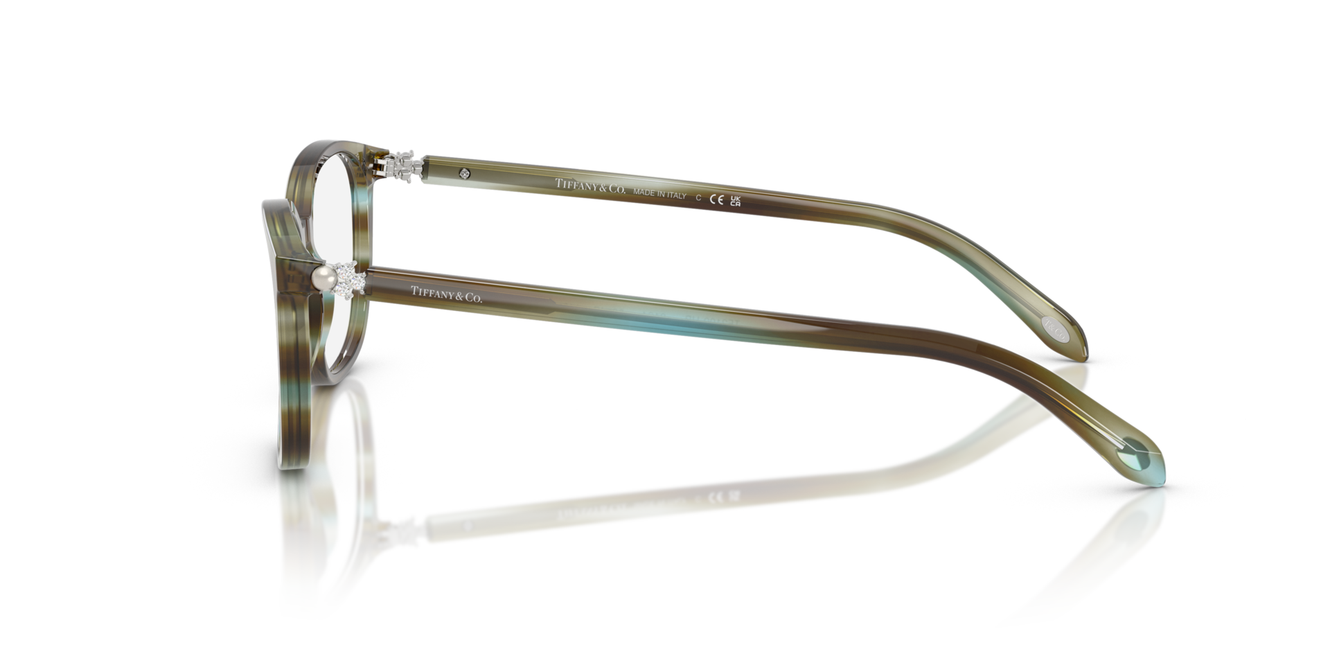 TF2109HB Ocean Turquoise AcetateEyeglass Frames for Glasses Direct, Side View