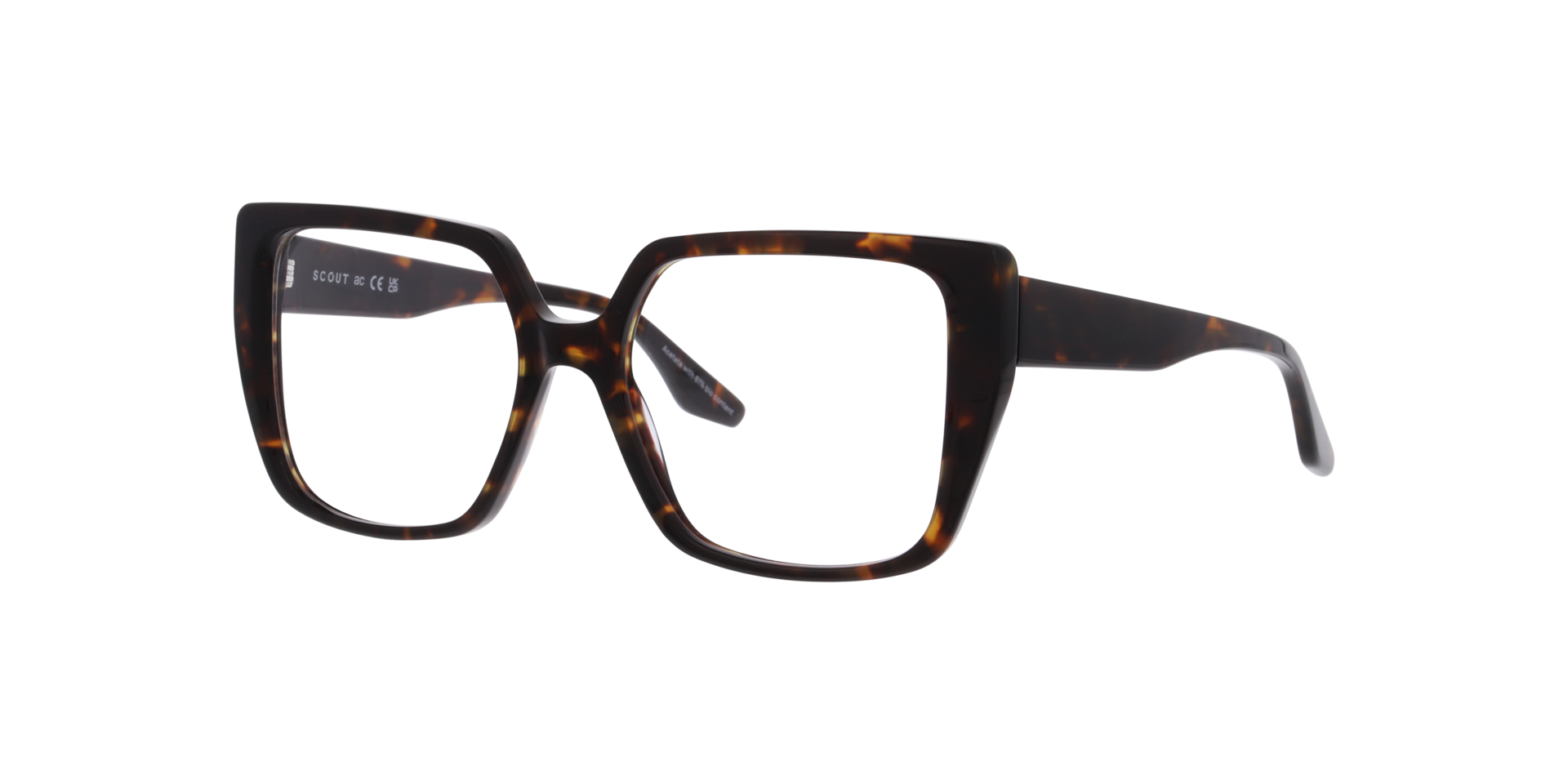 Michèle Havana AcetateEyeglass Frames for Glasses Direct, Angle View
