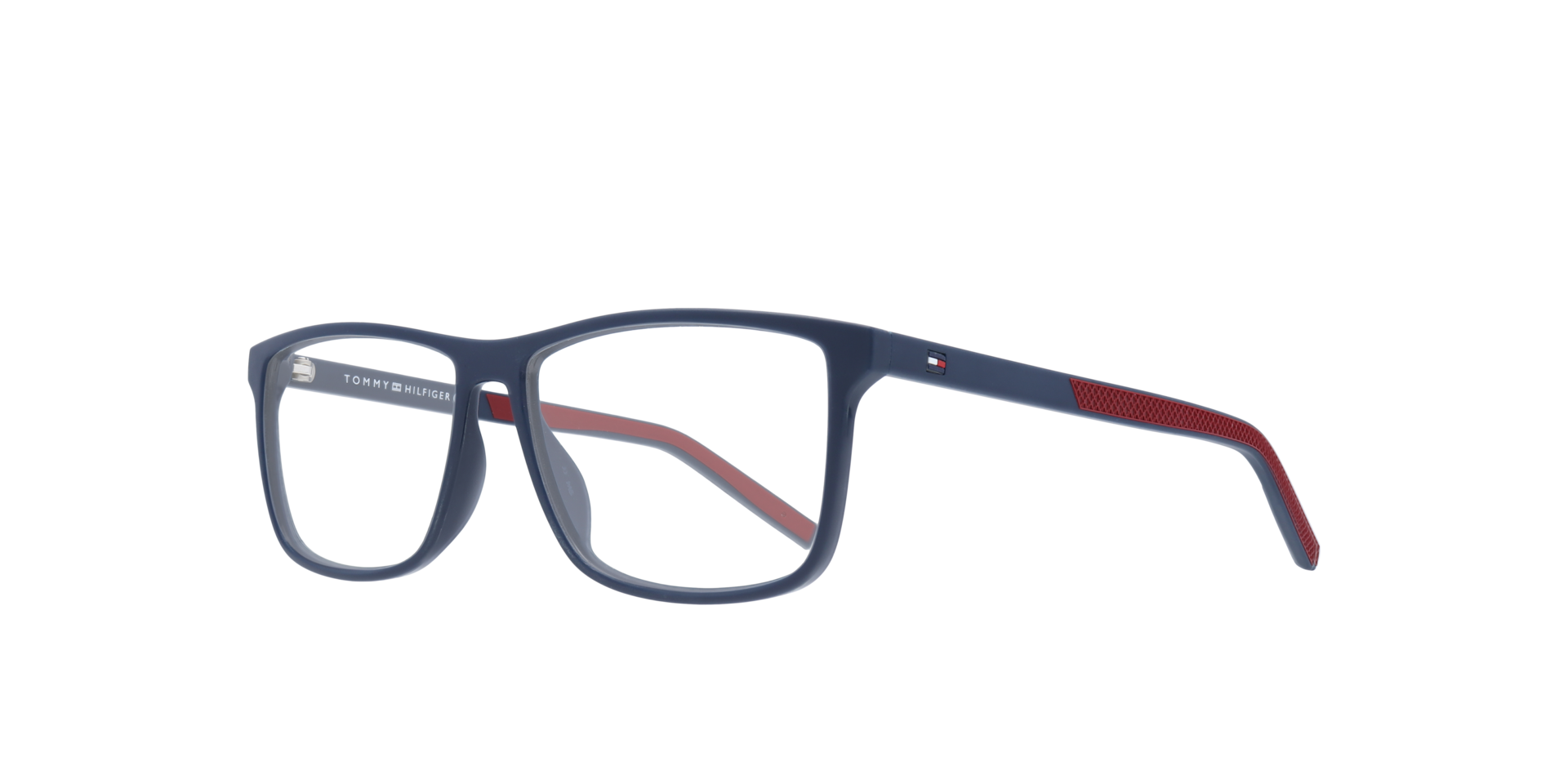 TH 1696 Blue Red PlasticEyeglass Frames for Glasses Direct, Angle View