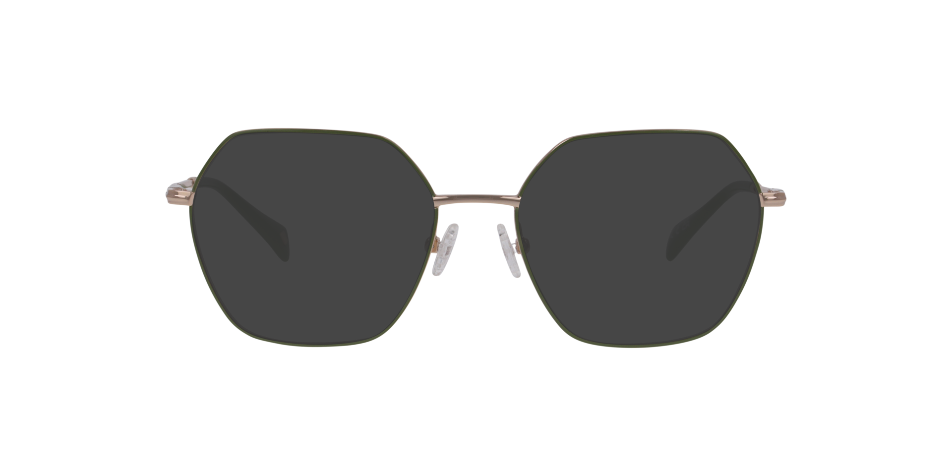 Mitcham Green On Gold MetalEyeglass Frames for Glasses Direct, with Tinted Lenses