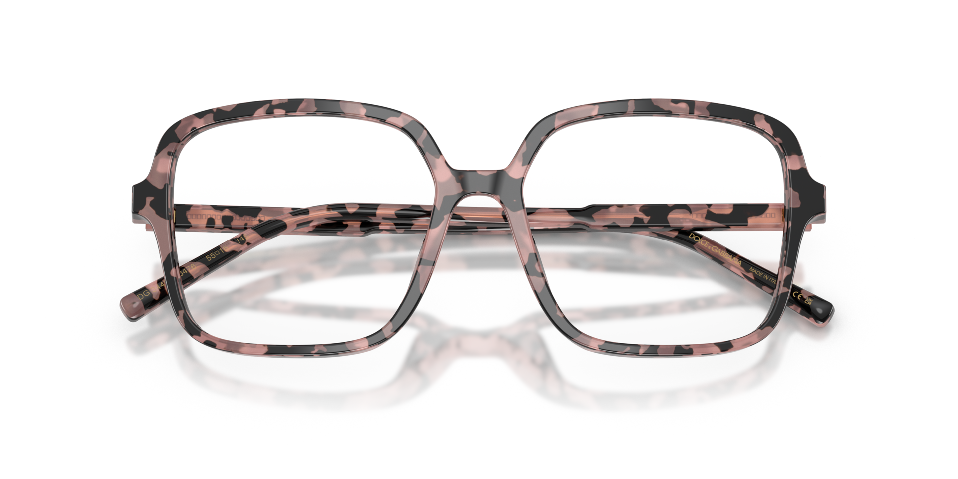 DG3442 Pink Havana AcetateEyeglass Frames for Glasses Direct, Closed View