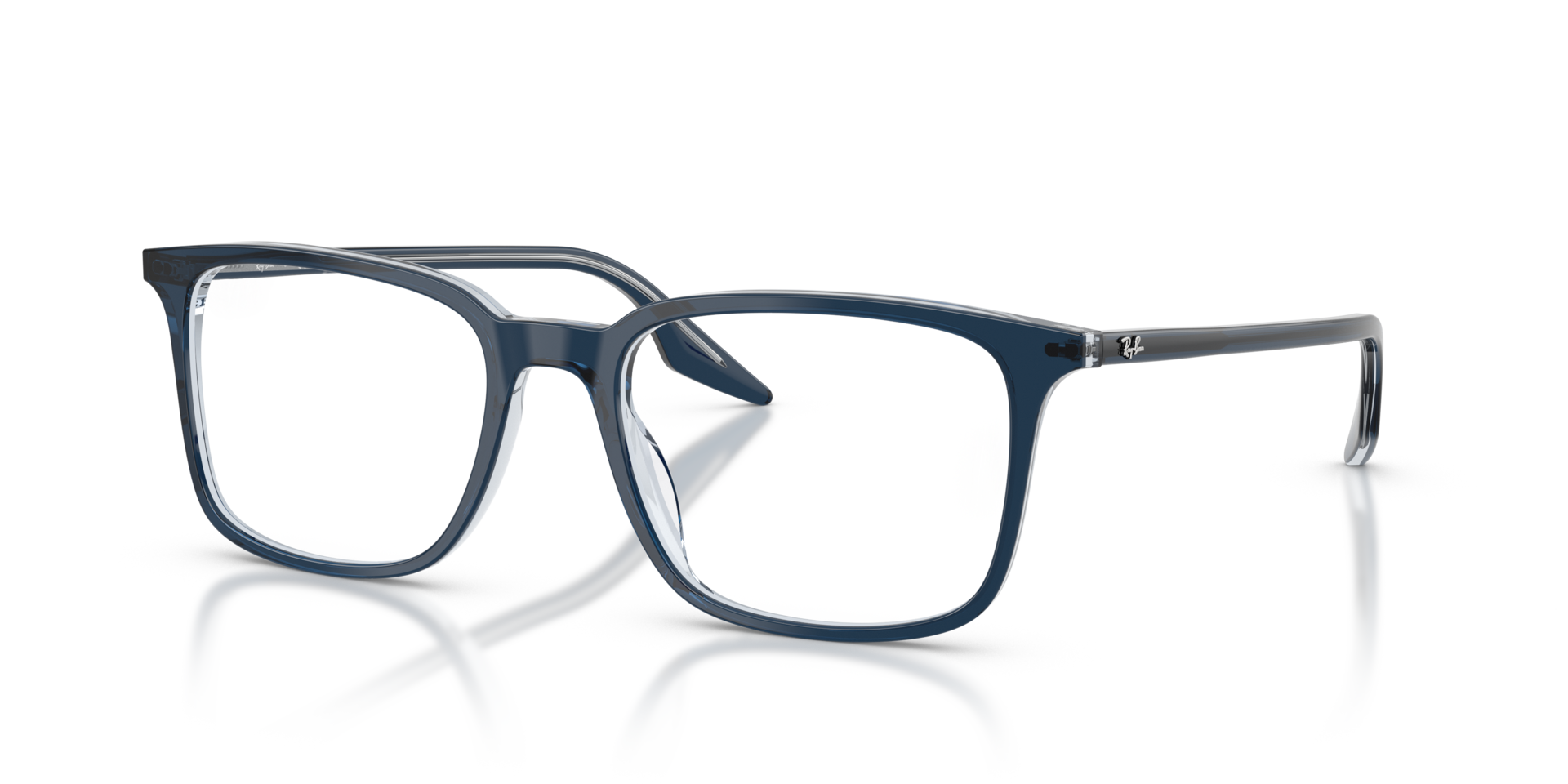 RB5421 Blue On Transparent AcetateEyeglass Frames for Glasses Direct, Angle View
