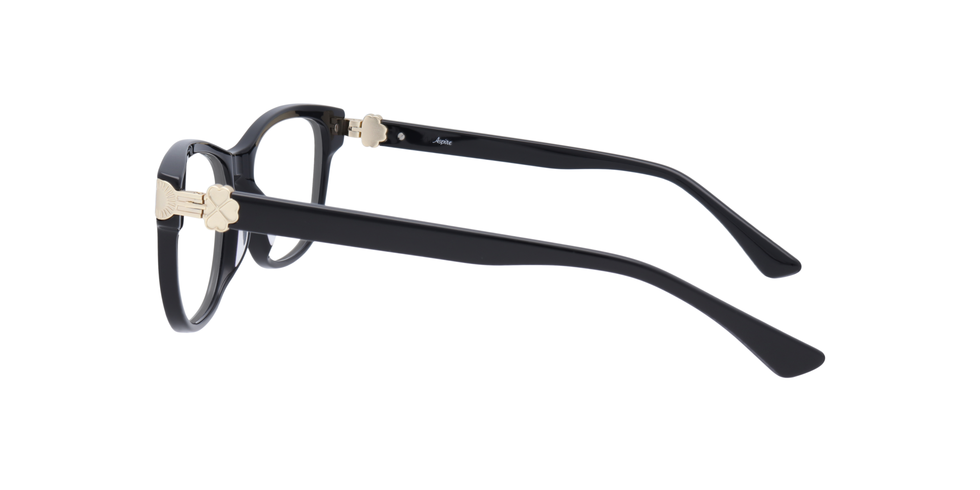 Evelyn Black AcetateEyeglass Frames for Glasses Direct, Side View
