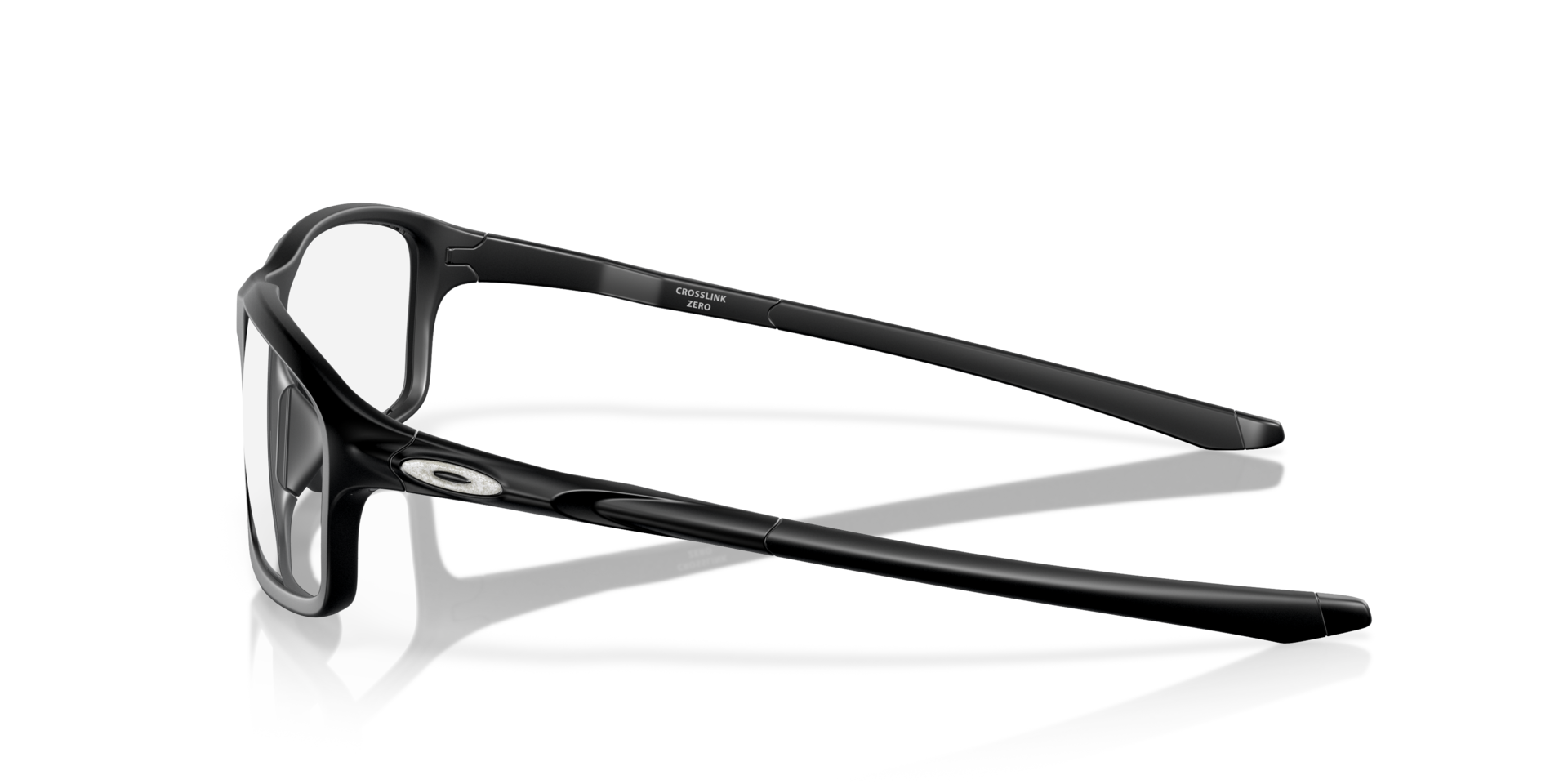 Crosslink® Zero Reflective Collection Satin Black PlasticSunglass Frames for Glasses Direct, Side View