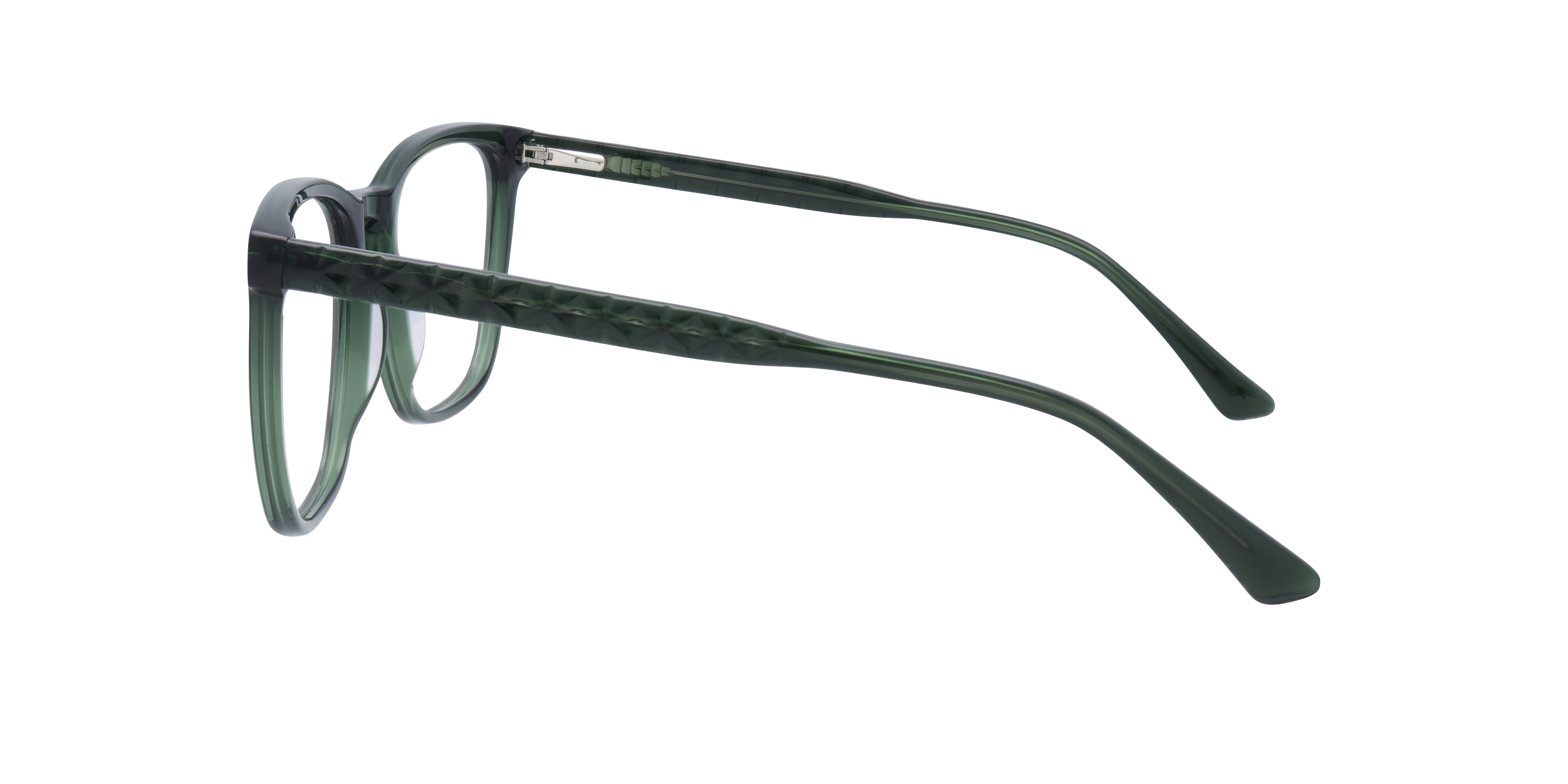Elsie Crystal Green AcetateEyeglass Frames for Glasses Direct, Side View