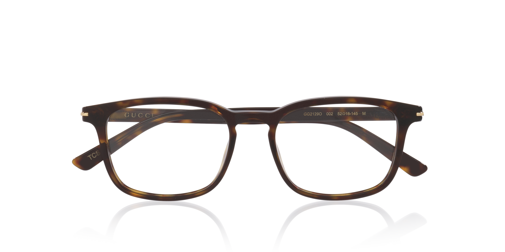Gg2129O Tortoise AcetateEyeglass Frames for Glasses Direct, Closed View