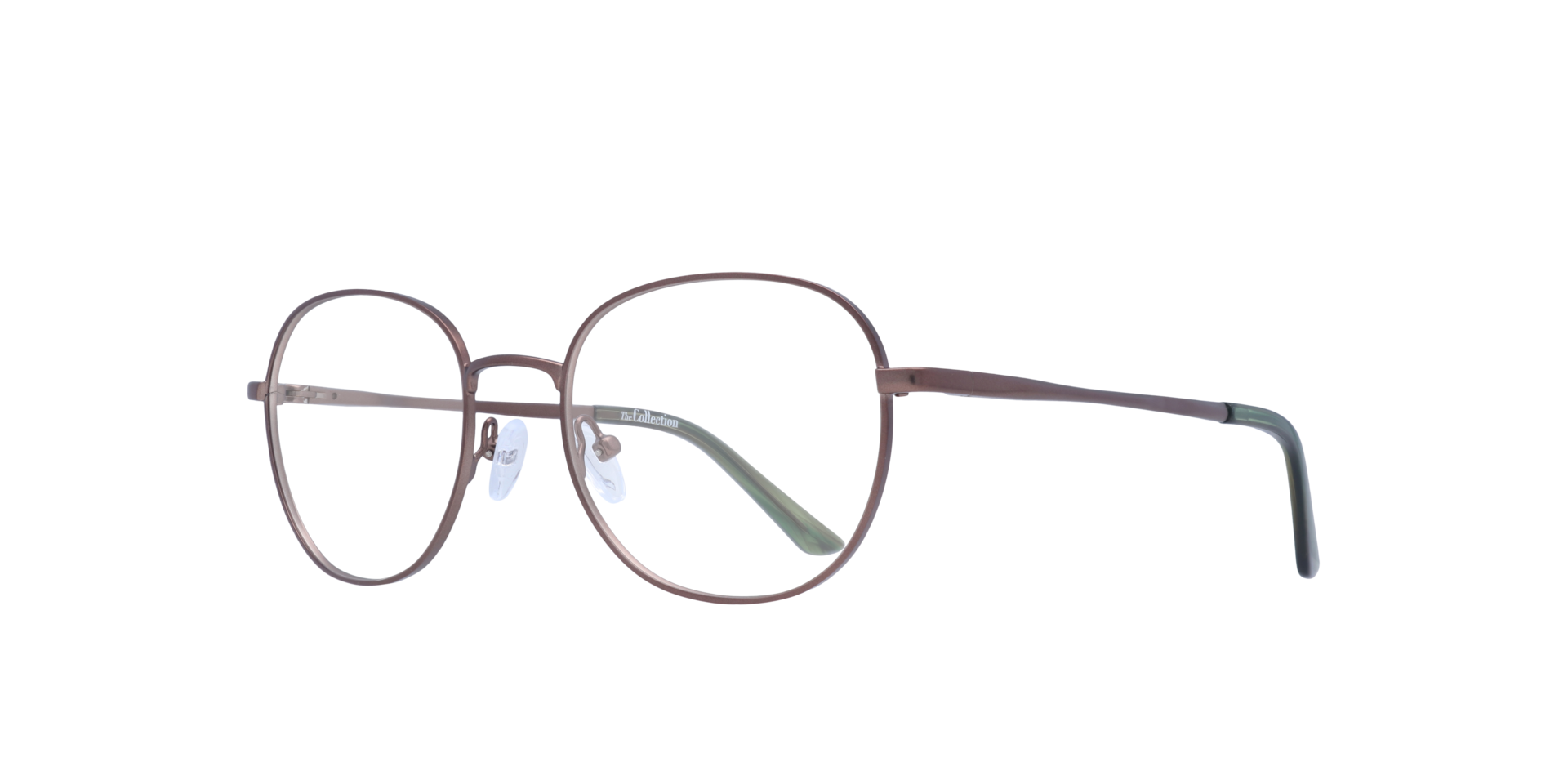 Harlan Satin Gunmetal MetalEyeglass Frames for Glasses Direct, Angle View
