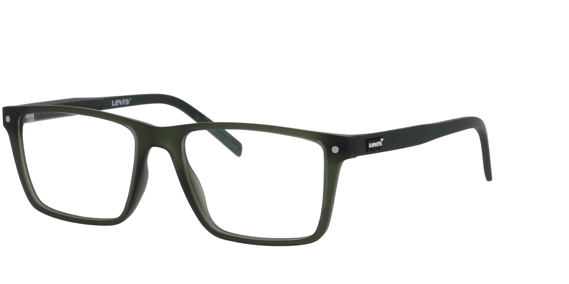 LV 5101 Green Matte PlasticEyeglass Frames for Glasses Direct, Angle View