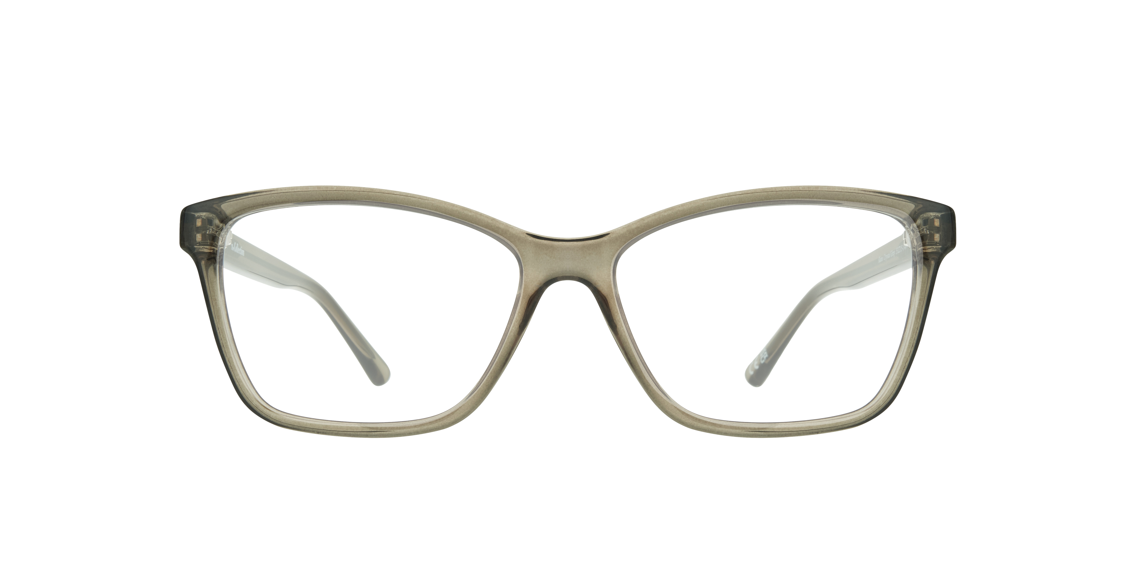 Kara Crystal Grey PlasticEyeglass Frames for Glasses Direct, Front View