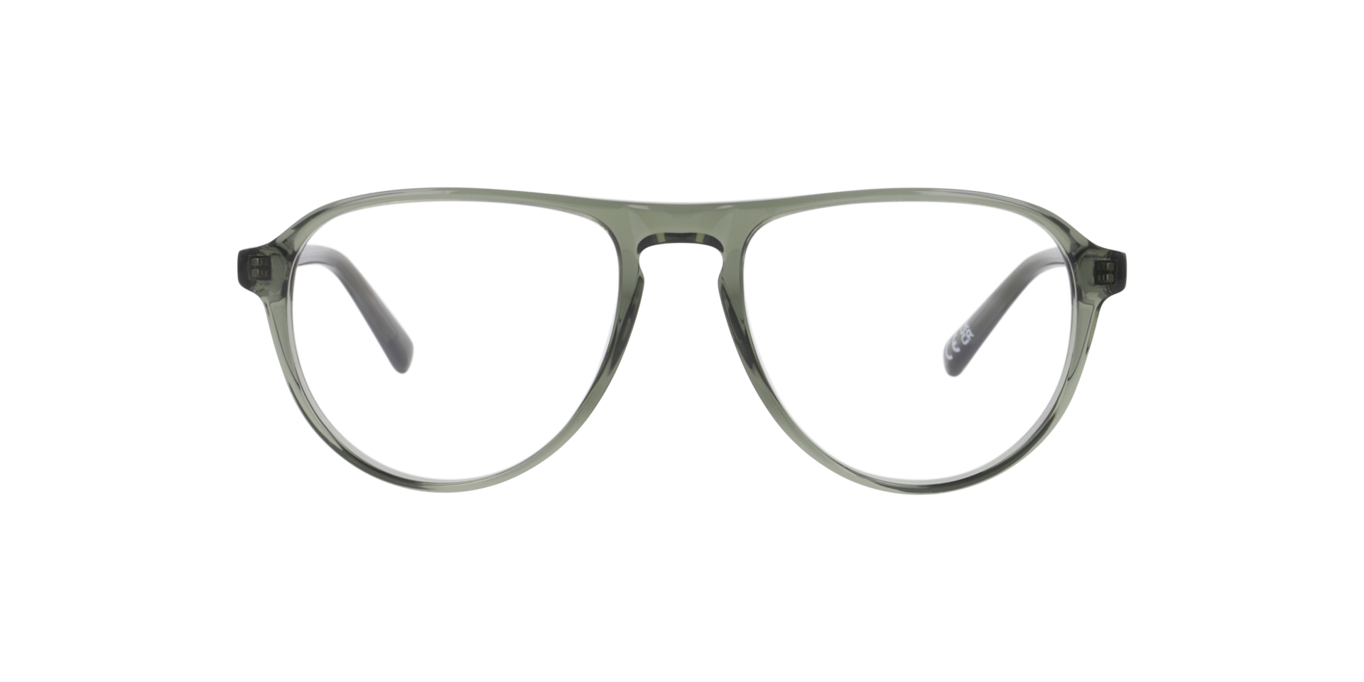 Marcus Crystal Green AcetateEyeglass Frames for Glasses Direct, Front View