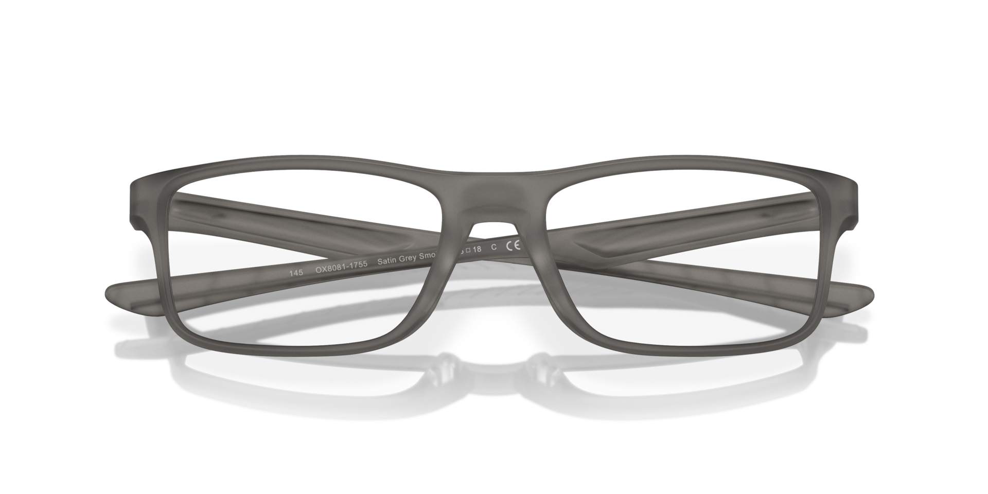 Plank 2.0 Satin Grey Smoke PlasticEyeglass Frames for Glasses Direct, Closed View