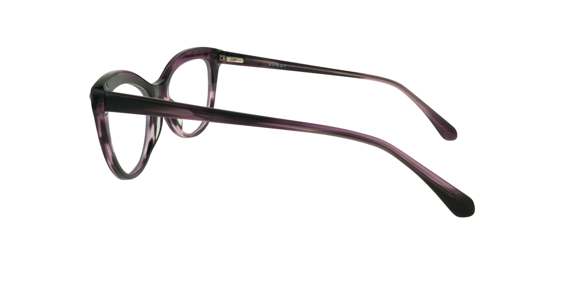 Khloe Horn Purple AcetateEyeglass Frames for Glasses Direct, Side View