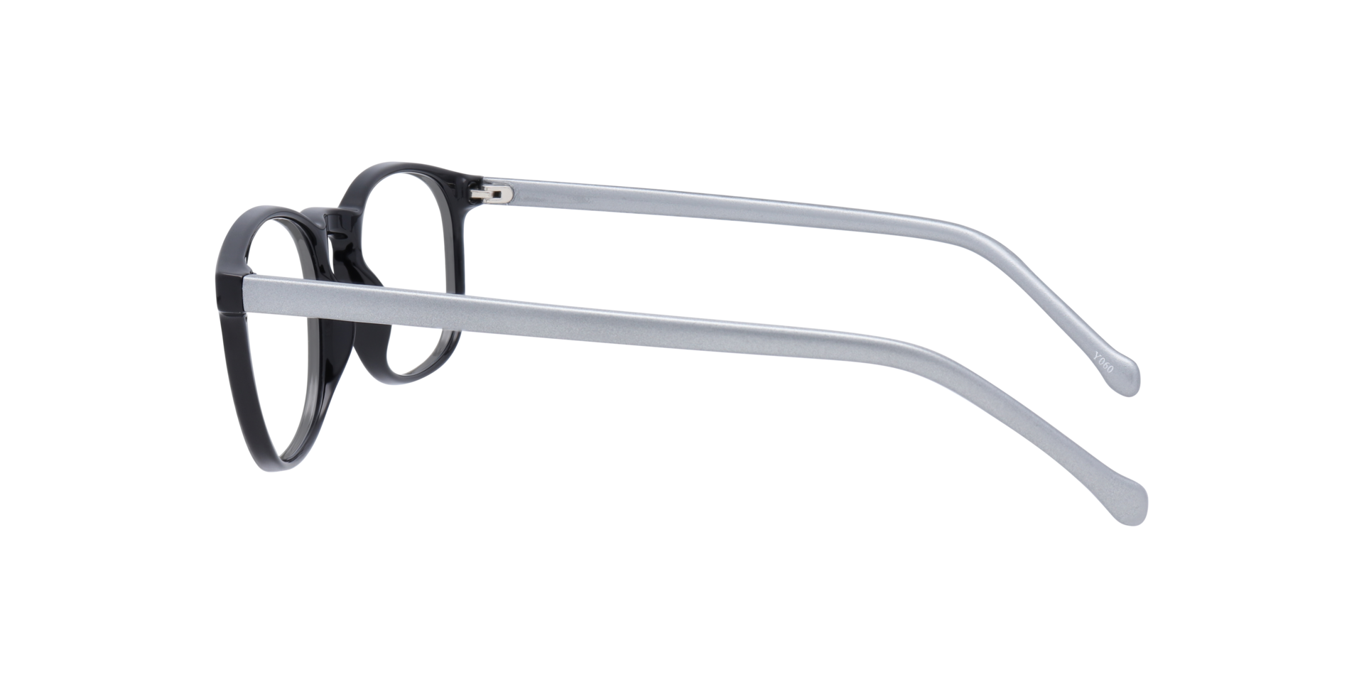 Delaney Black PlasticEyeglass Frames for Glasses Direct, Side View