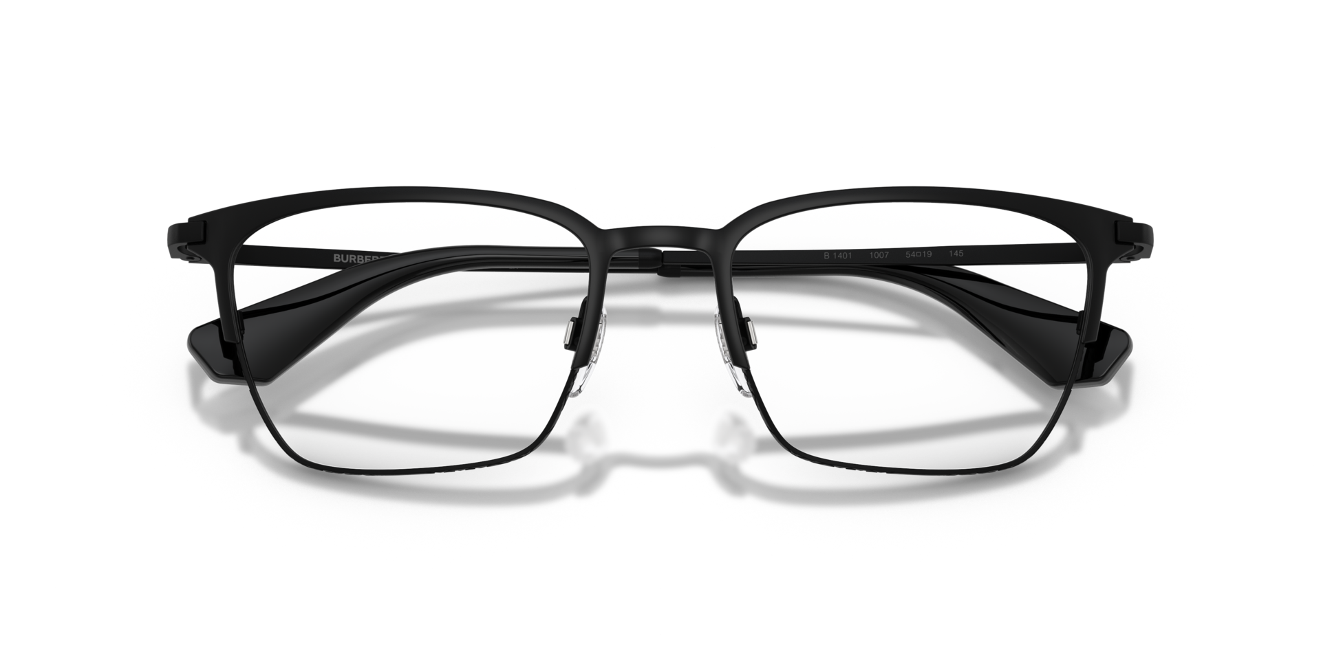 BE1401 Matte Black MetalEyeglass Frames for Glasses Direct, Closed View