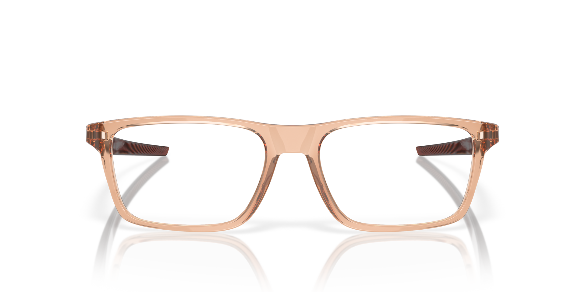 Port Bow Coalesce Collection Polished Transparent Sepia PlasticEyeglass Frames for Glasses Direct, Front View