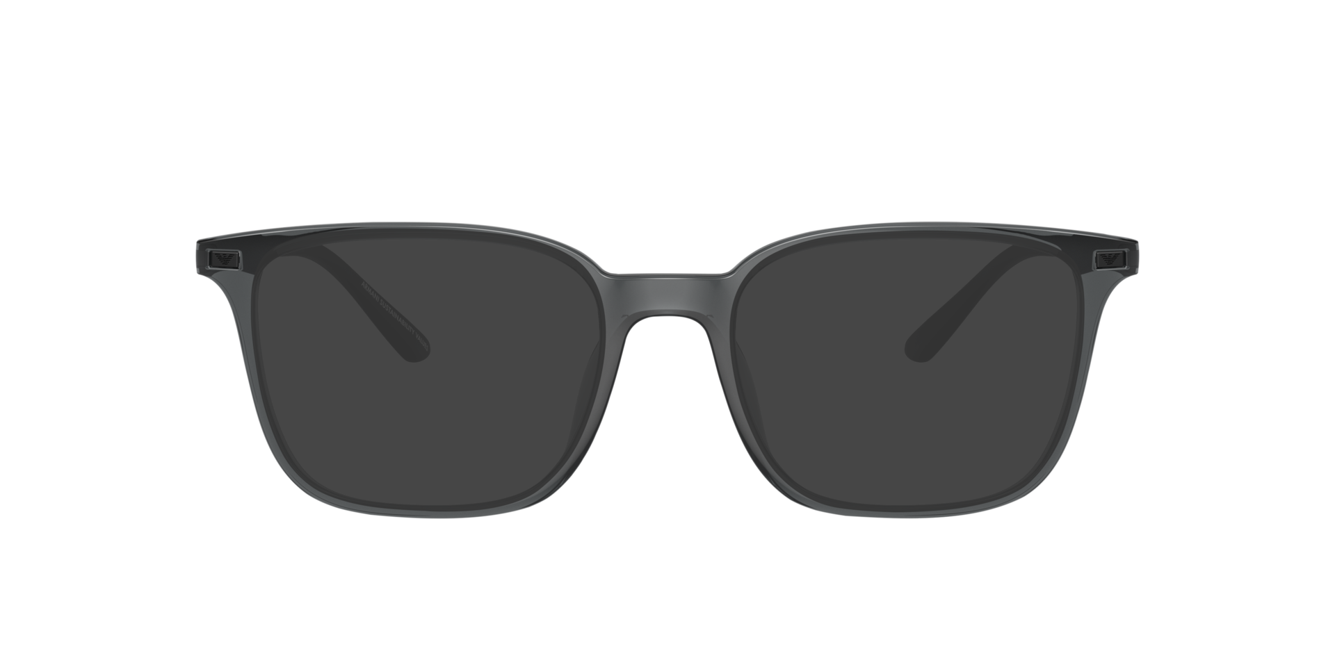 EA3242U Shiny Transparent Black PlasticSunglass Frames for Glasses Direct, with Tinted Lenses