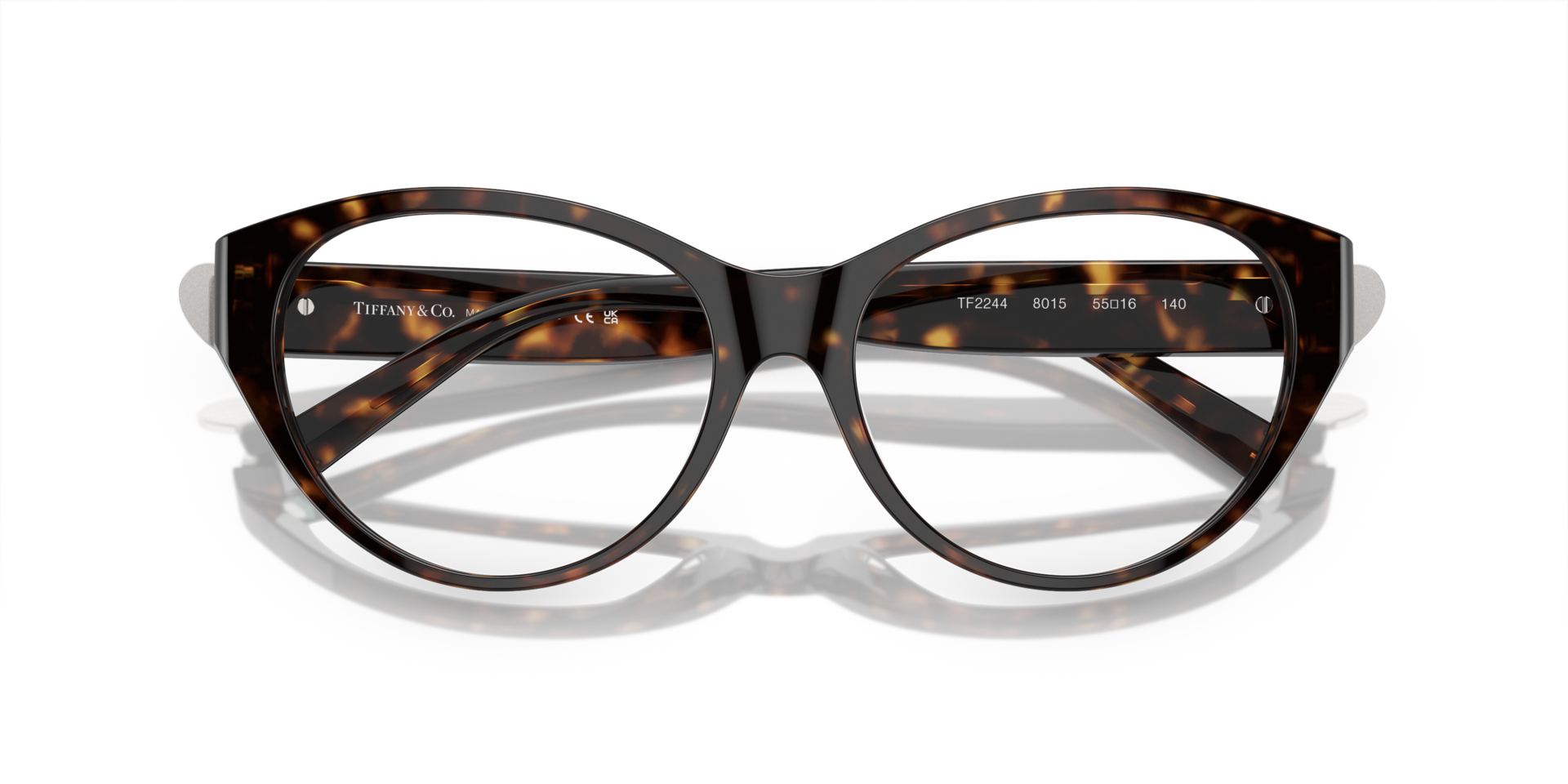 TF2244 Havana AcetateEyeglass Frames for Glasses Direct, Closed View