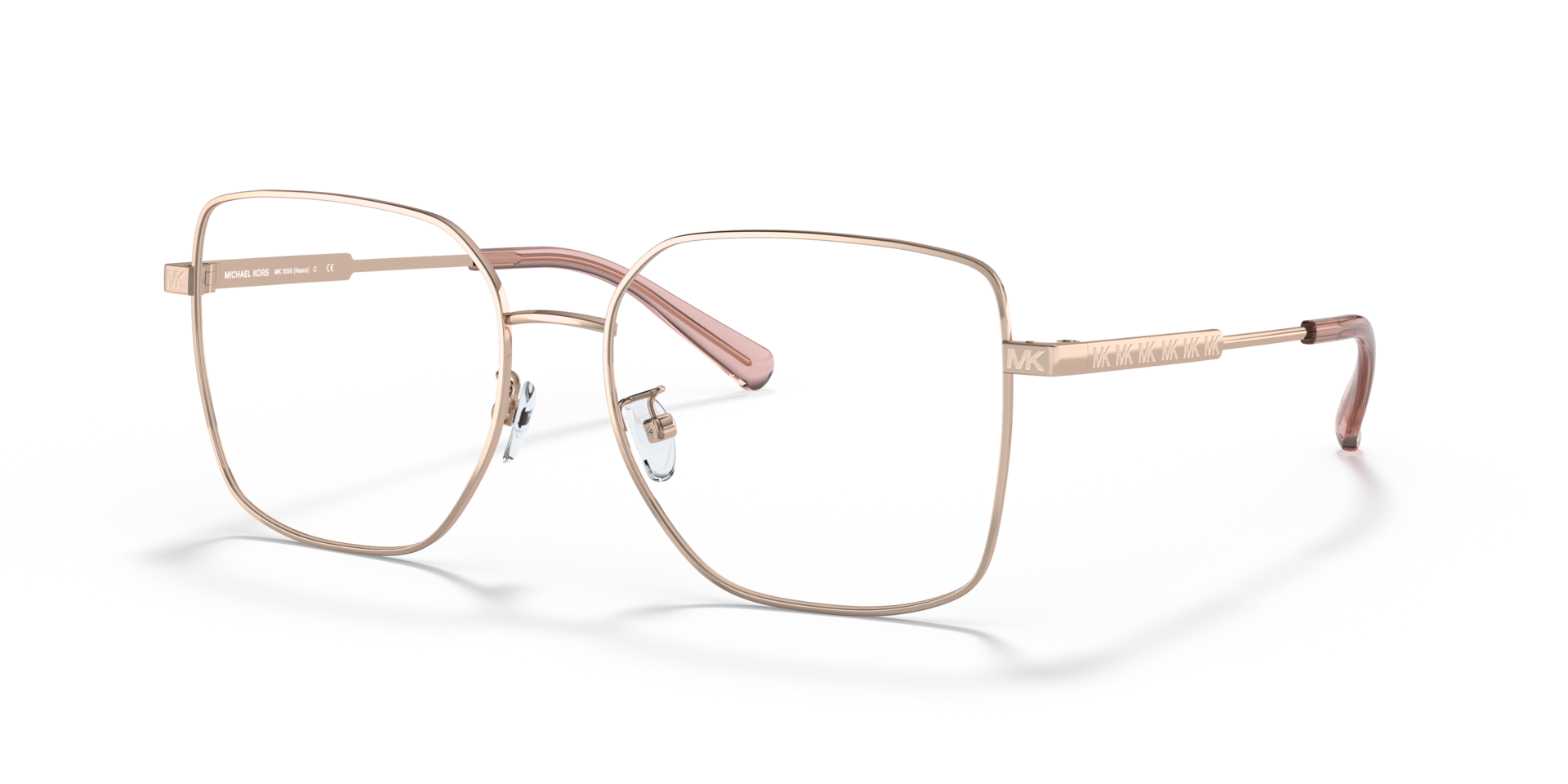 MK3056 Rose Gold MetalEyeglass Frames for Glasses Direct, Angle View