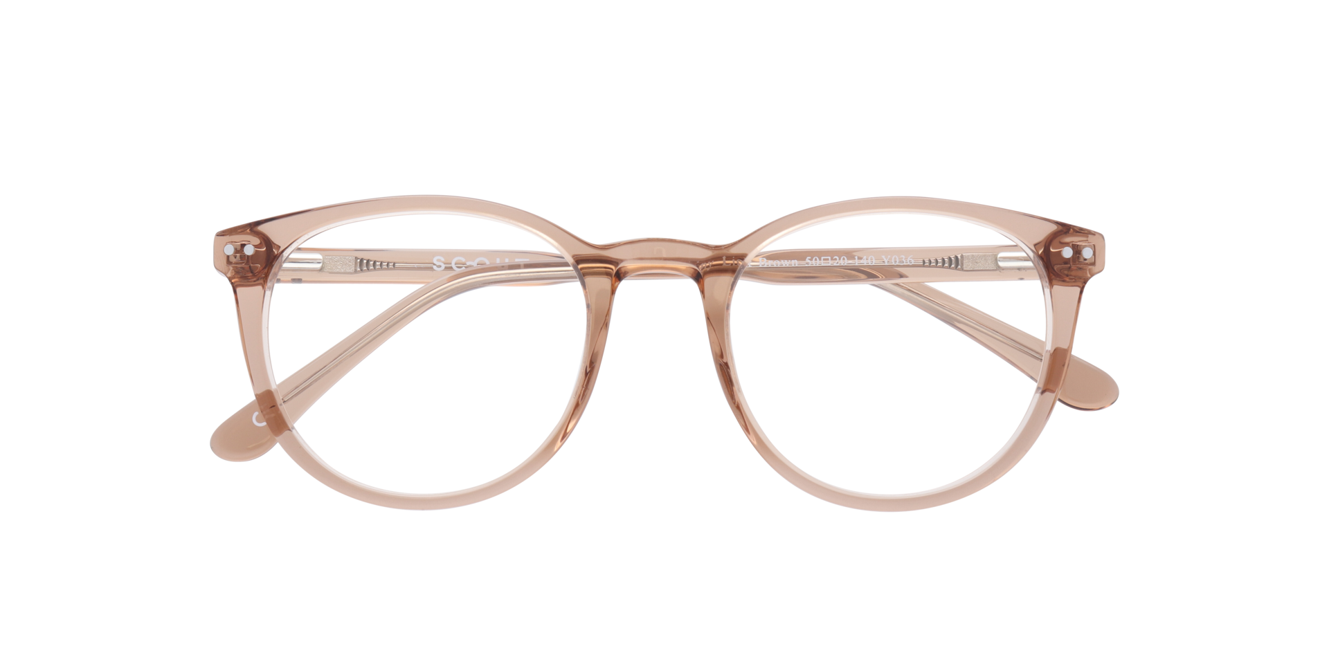 Dallas Shiny Light Brown AcetateEyeglass Frames for Glasses Direct, Closed View