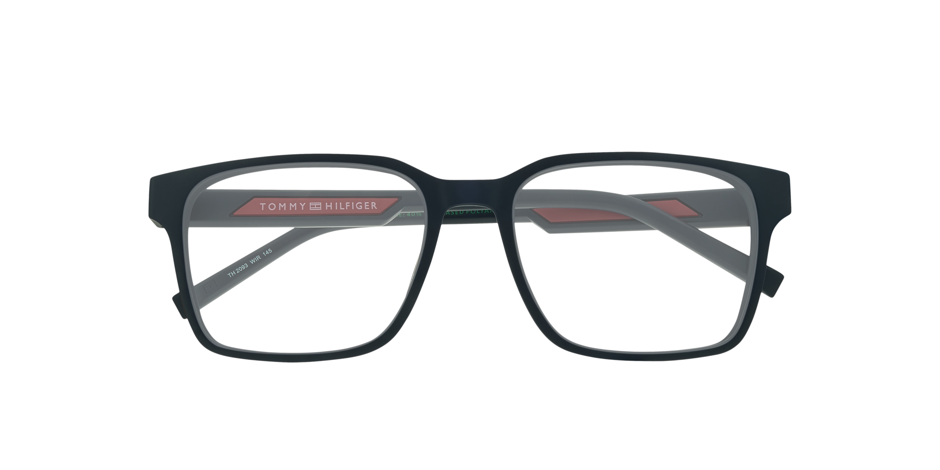 TH 2093 Blue Red PlasticEyeglass Frames for Glasses Direct, Closed View