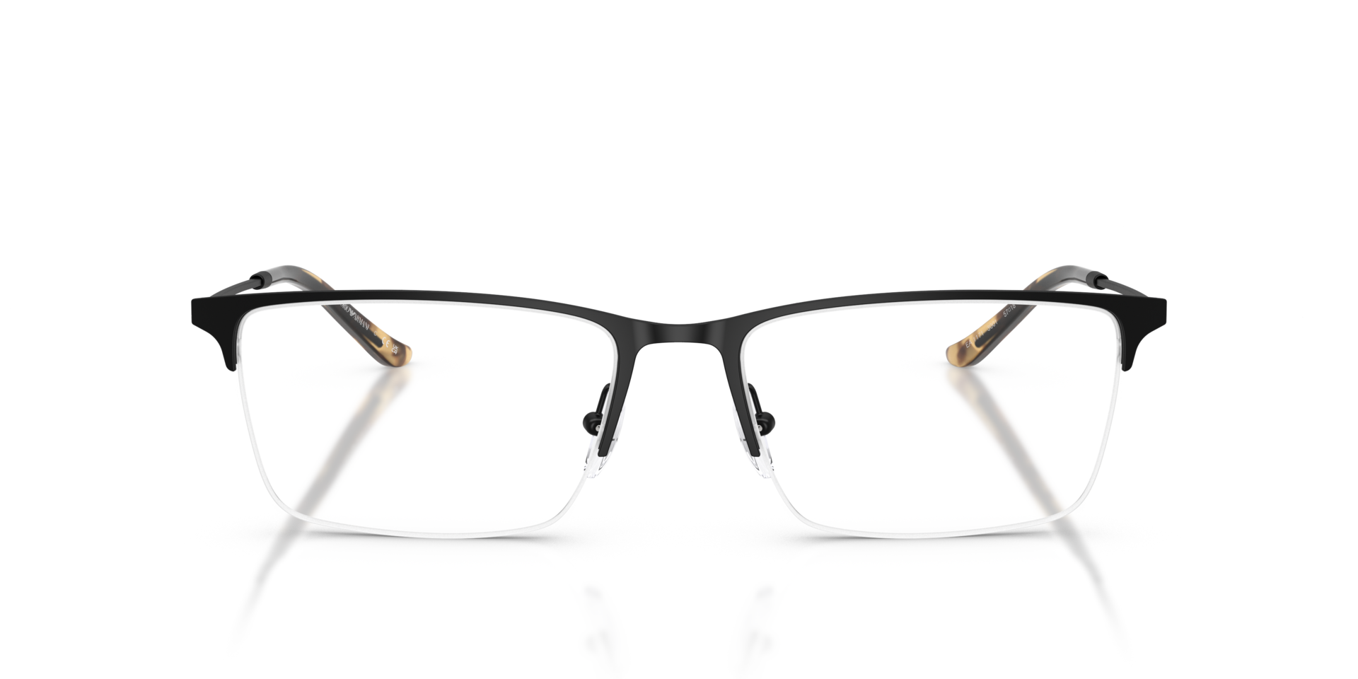EA1171 Matte Black MetalEyeglass Frames for Glasses Direct, Front View