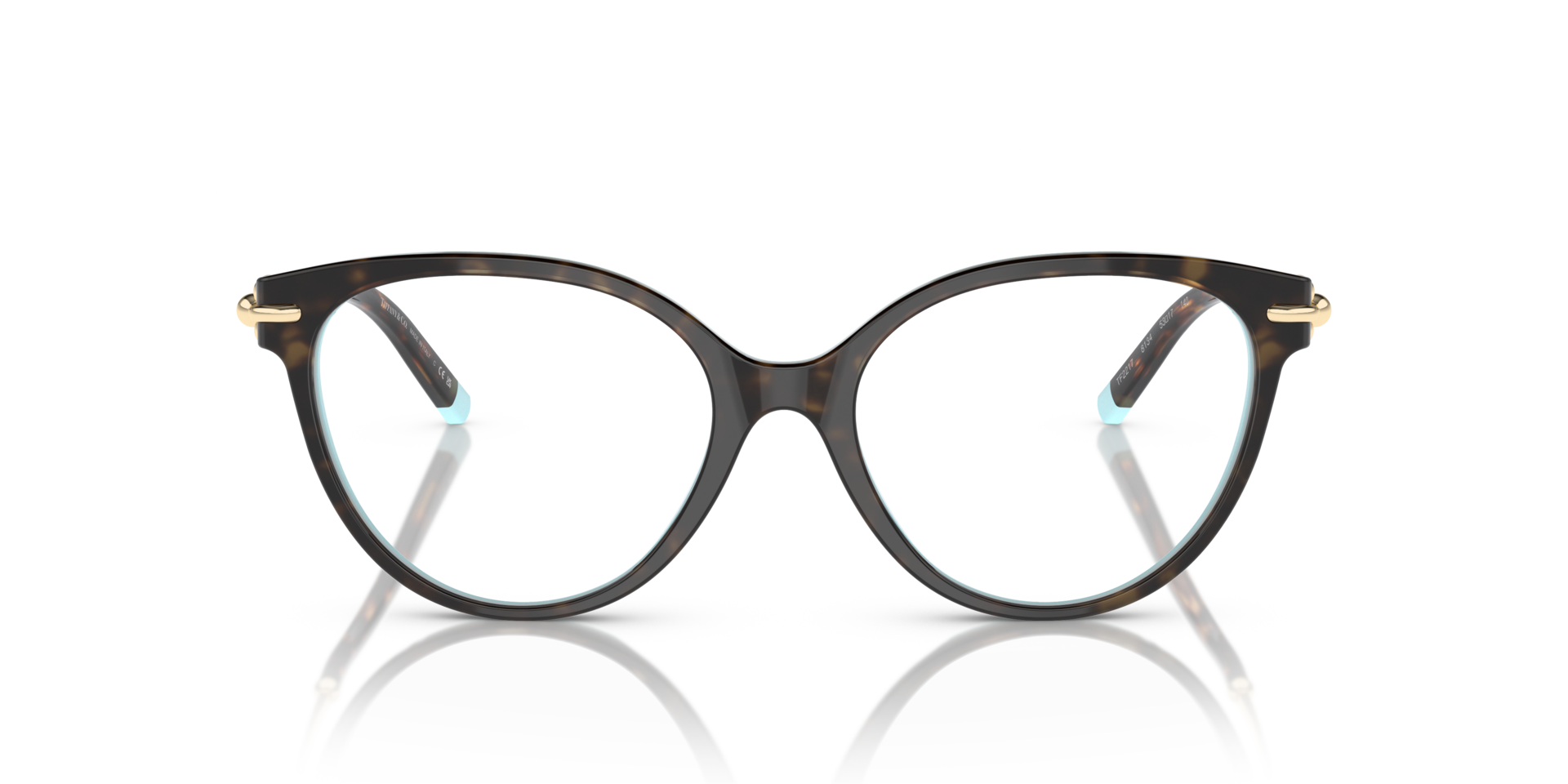 TF2217 Havana On Tiffany Blue AcetateEyeglass Frames for Glasses Direct, Front View