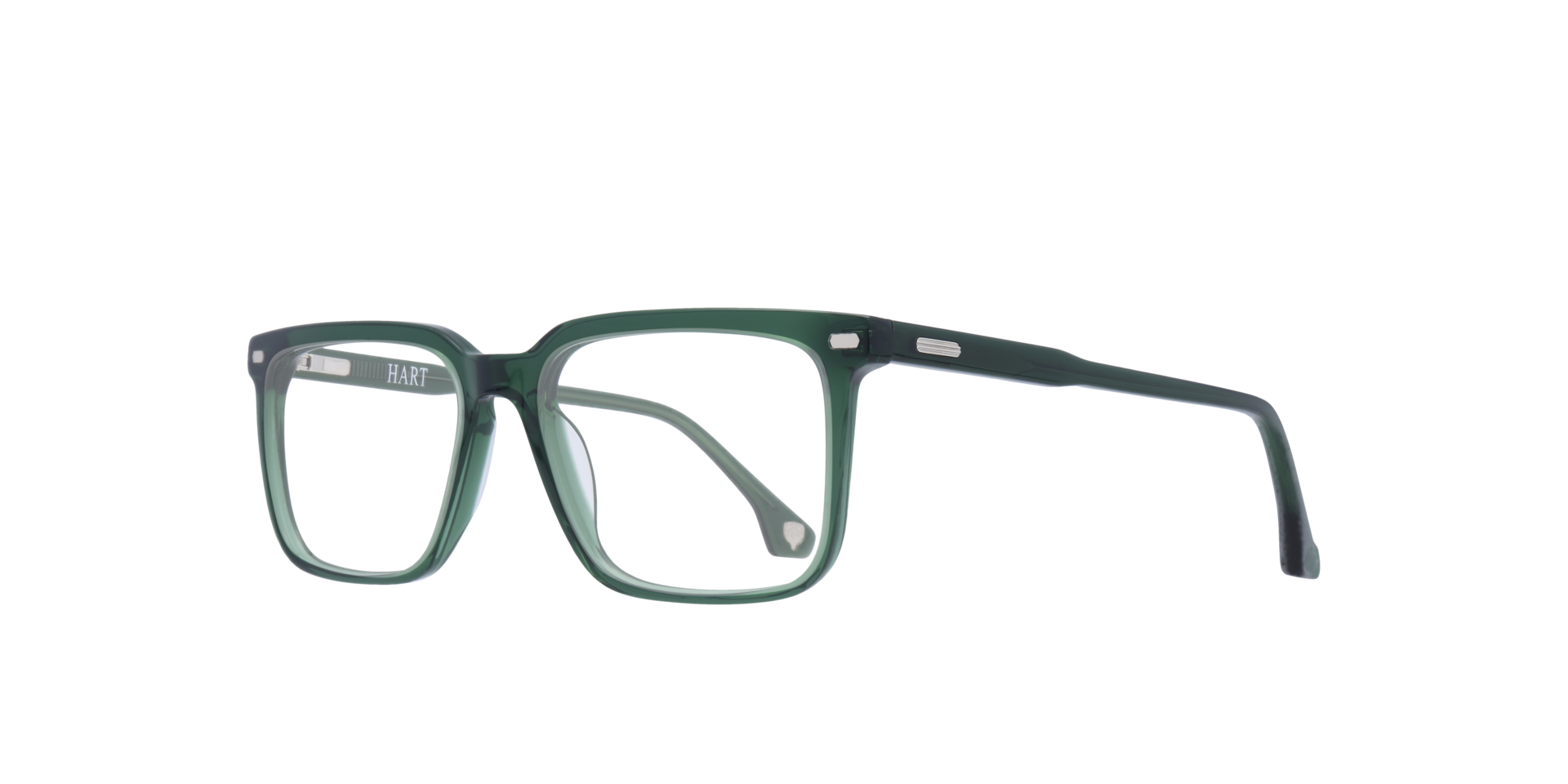 Gunner Crystal Green AcetateEyeglass Frames for Glasses Direct, Angle View