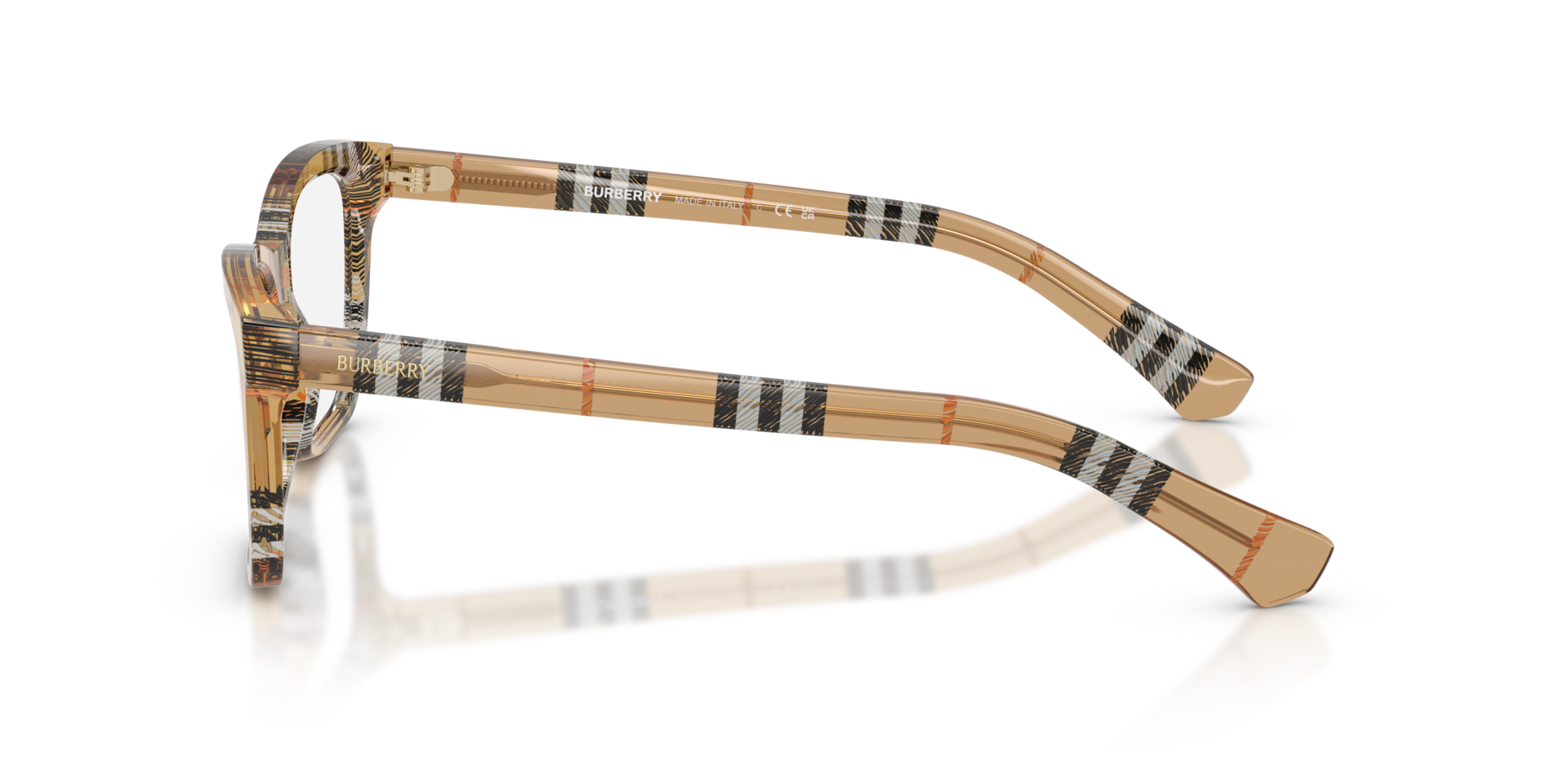 BE2440 Check Sand AcetateEyeglass Frames for Glasses Direct, Side View