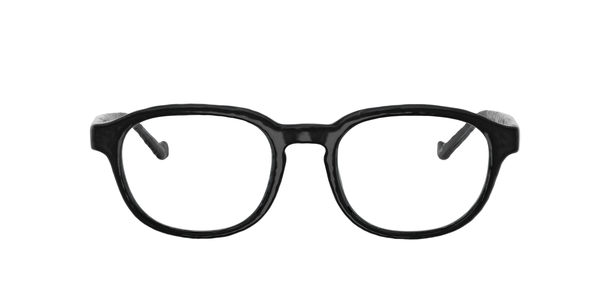 Miró Black AcetateEyeglass Frames for Glasses Direct, Front View
