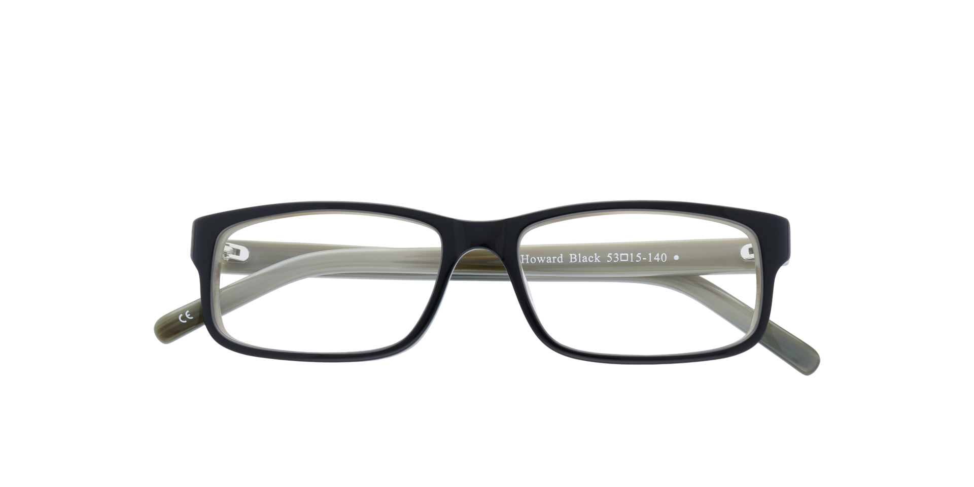 Howard Black AcetateSunglass Frames for Glasses Direct, Closed View