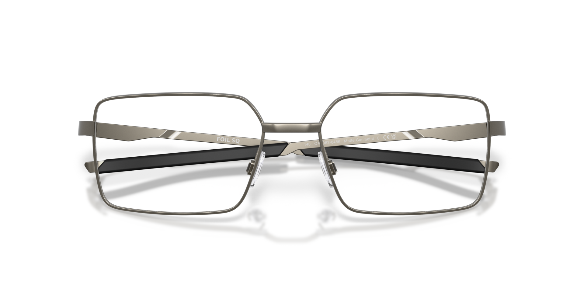 Foil SQ Matte Gunmetal MetalEyeglass Frames for Glasses Direct, Closed View