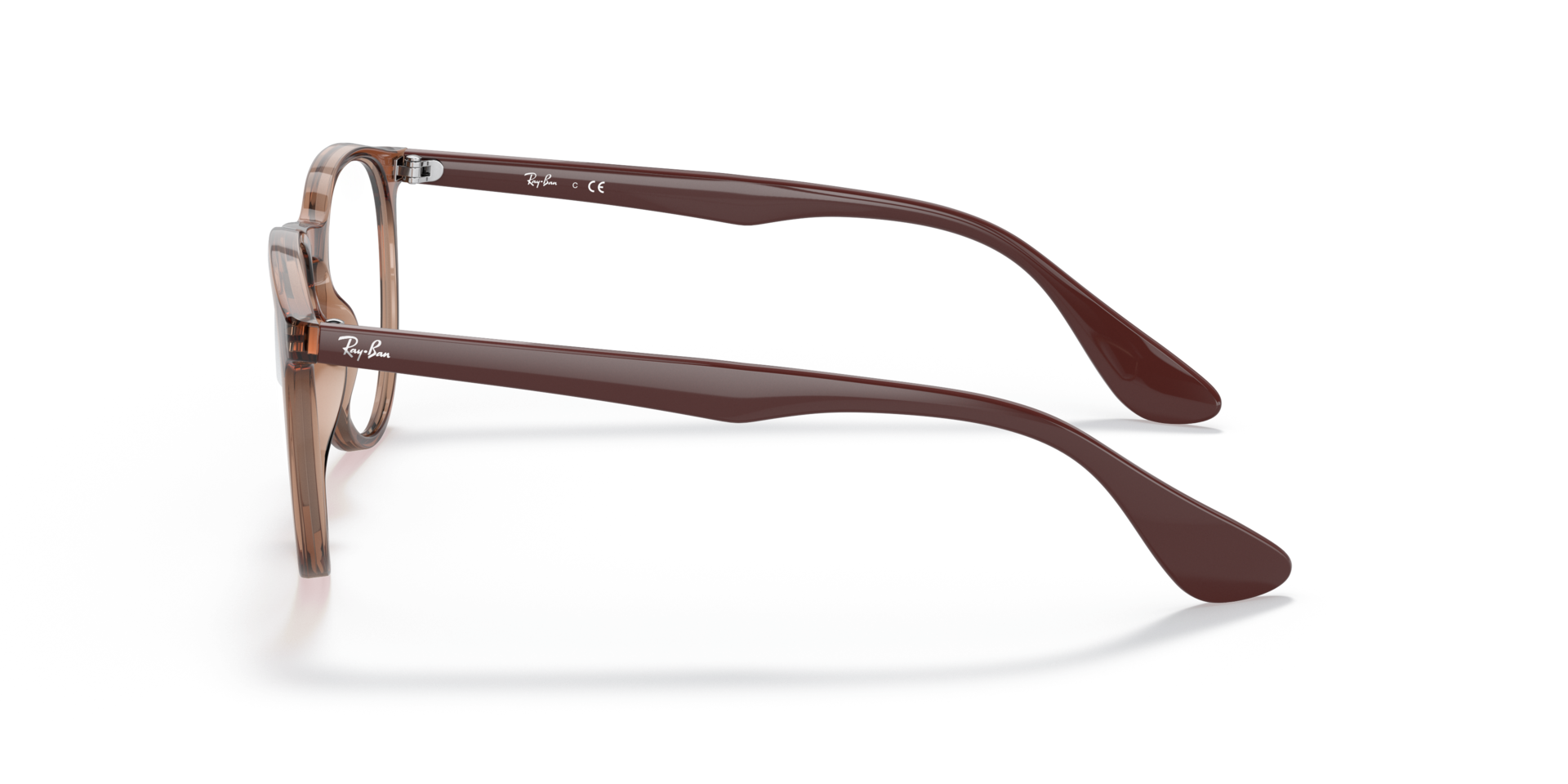 RB7046 Light Brown PlasticEyeglass Frames for Glasses Direct, Side View