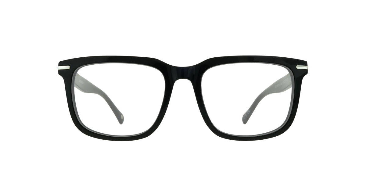 London Retro Men's Black Square Acetate Eyeglasses Online - Full Rim - Kenton