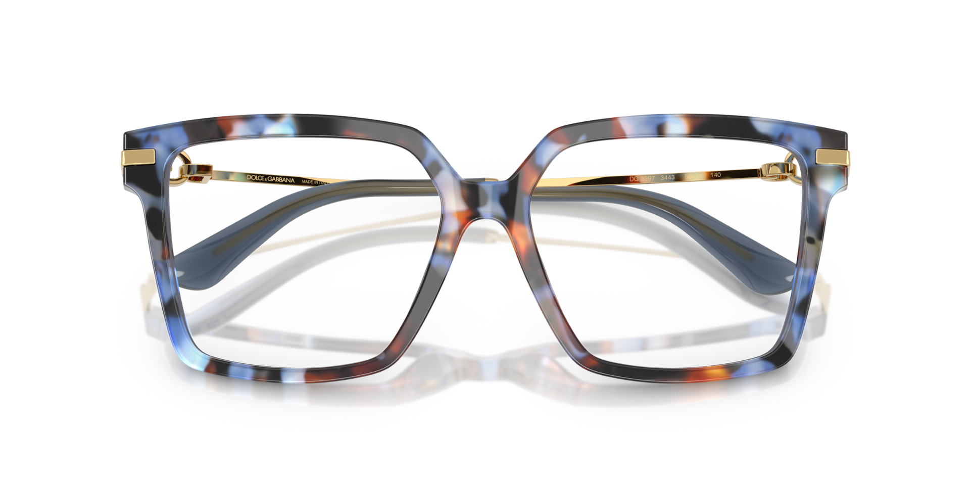 DG3397 Havana Blue AcetateEyeglass Frames for Glasses Direct, Closed View