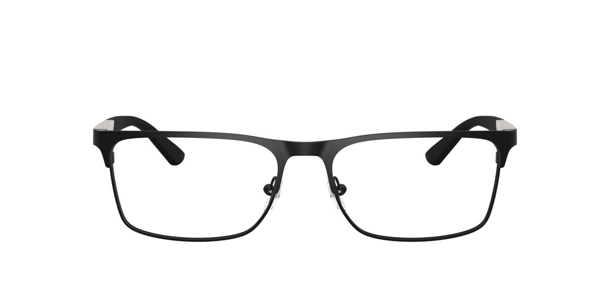 Matte Black rectangle Metal eyeglasses Online - Full Rim - EA1183
