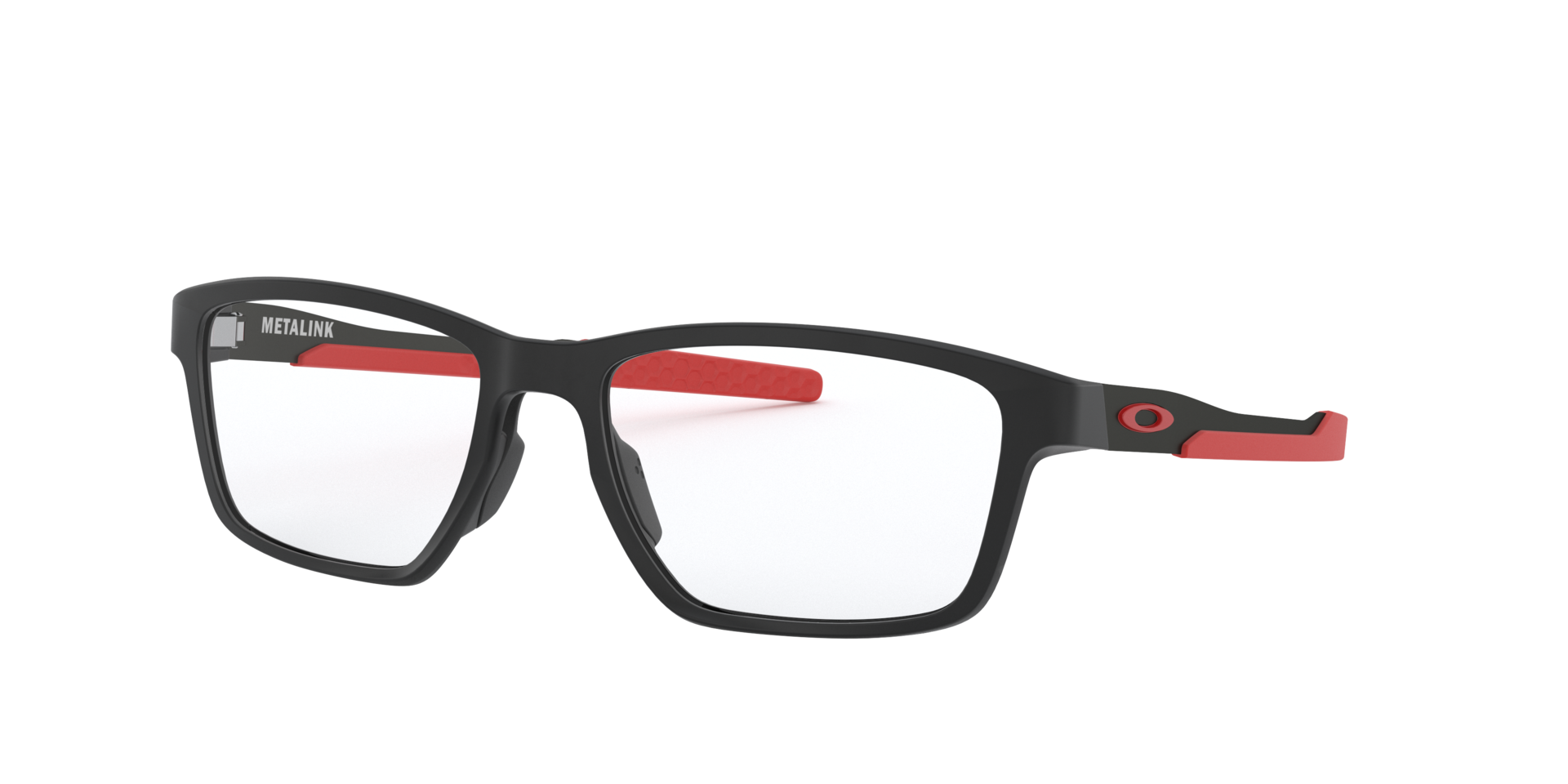 Metalink Satin Black PlasticEyeglass Frames for Glasses Direct, Angle View